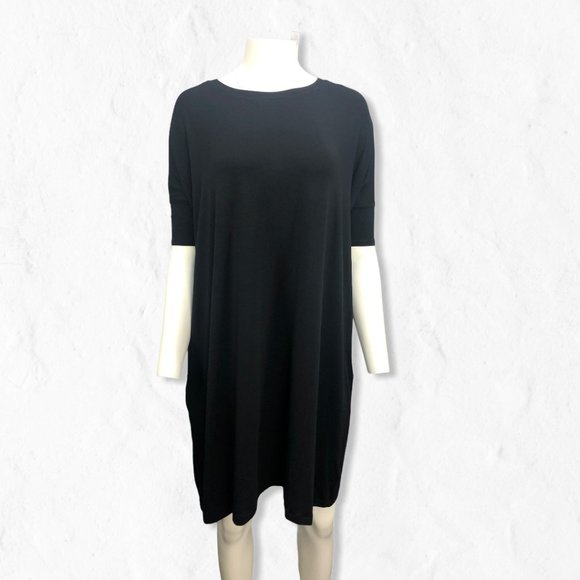 NWT Black ASOS Loose Fit Shift Dress Sz 2 Tall - Picture 1 of 12